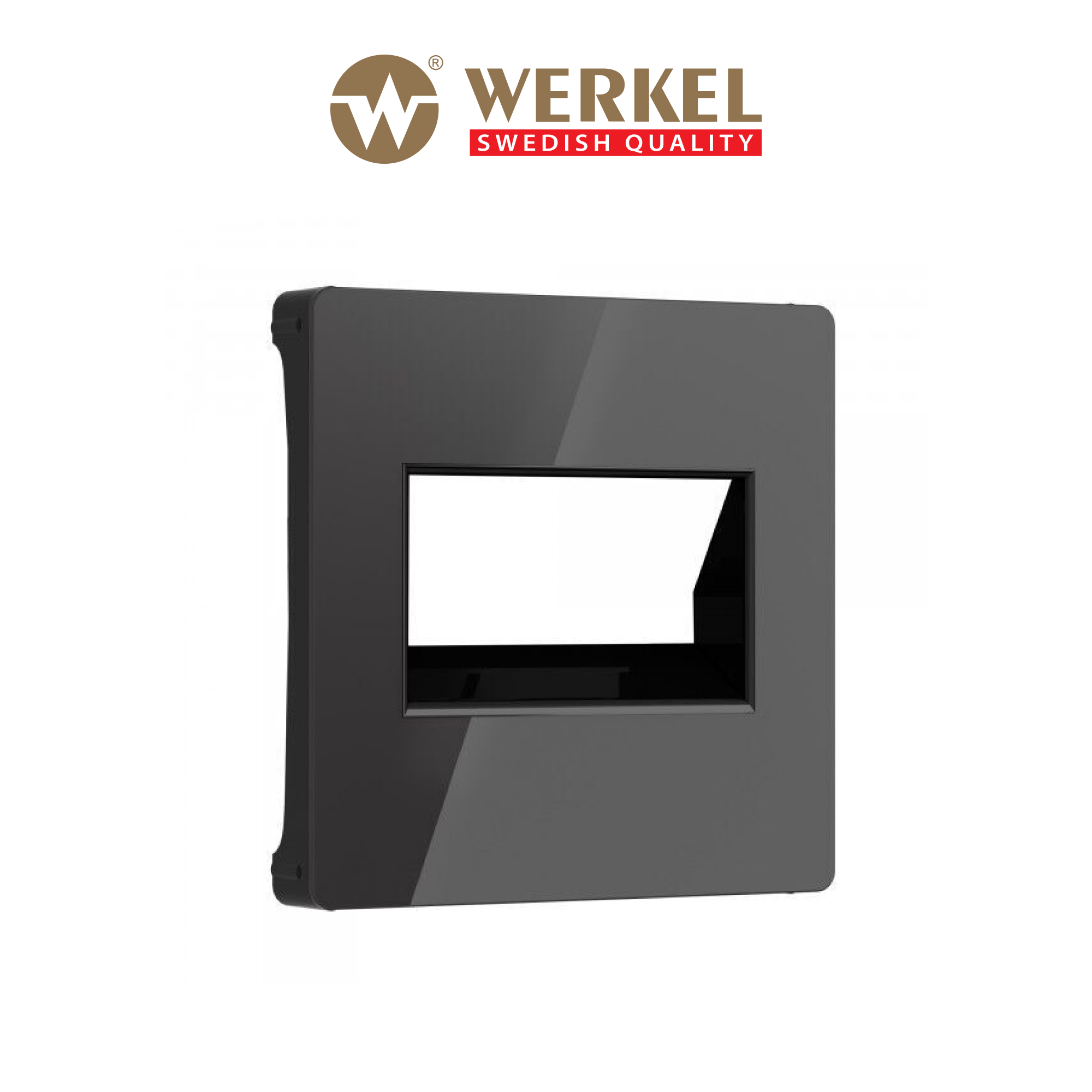 Накладка для двойной розетки Еthernet RJ-45 Werkel W1191148 черный акрил 540₽