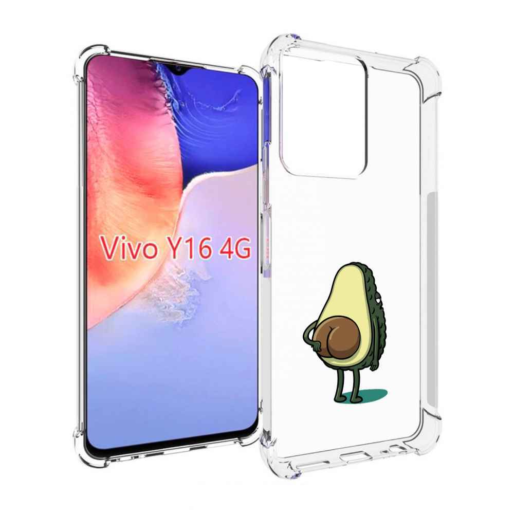 

Чехол MyPads смешной авокадо сзади для Vivo Y16 4G/ Vivo Y02S, Прозрачный, Tocco