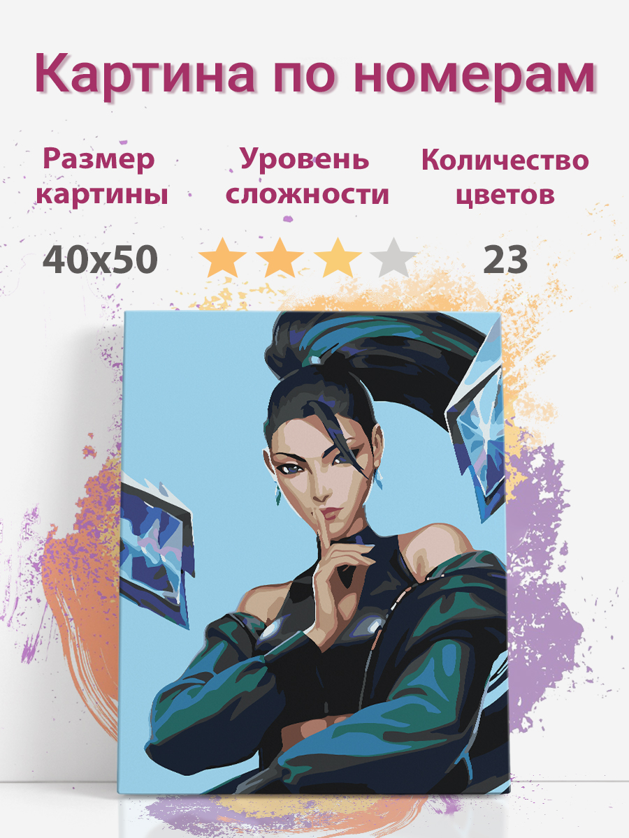 

Картина по номерам Раскрасим сами Лига Легенд Каиса холст на подрамнике 40х50 см, Лига Легенд Каиса