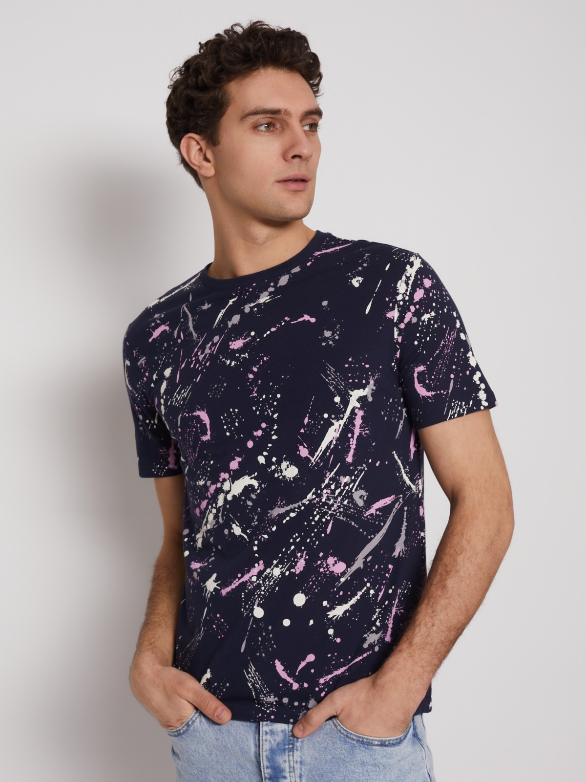 

Футболка мужская Zolla 21223325Q031 синяя 3XL, 21223325Q031