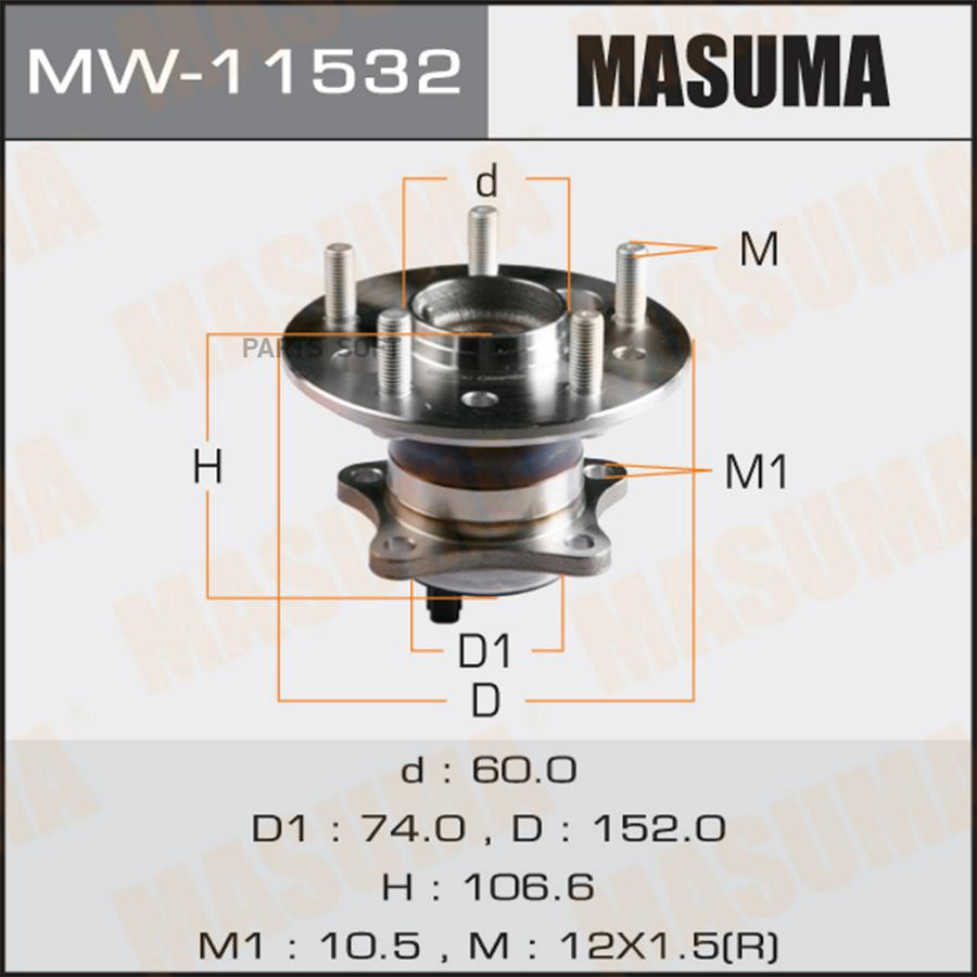 

Ступичный Узел Masuma Rear Camry/ Acv51l, Gsv50l Lh (With Abs) Masuma арт. MW11532