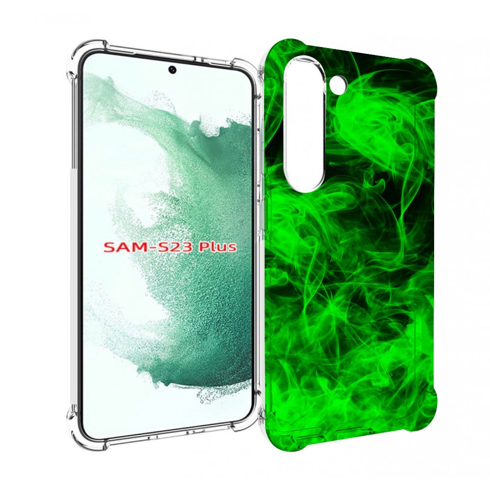 

Чехол MyPads зеленый-дымок для Samsung Galaxy S23 Plus +, Прозрачный, Tocco