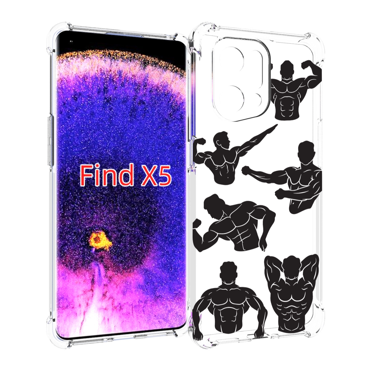 

Чехол MyPads Атлет мужской для Oppo Find X5, Прозрачный, Tocco