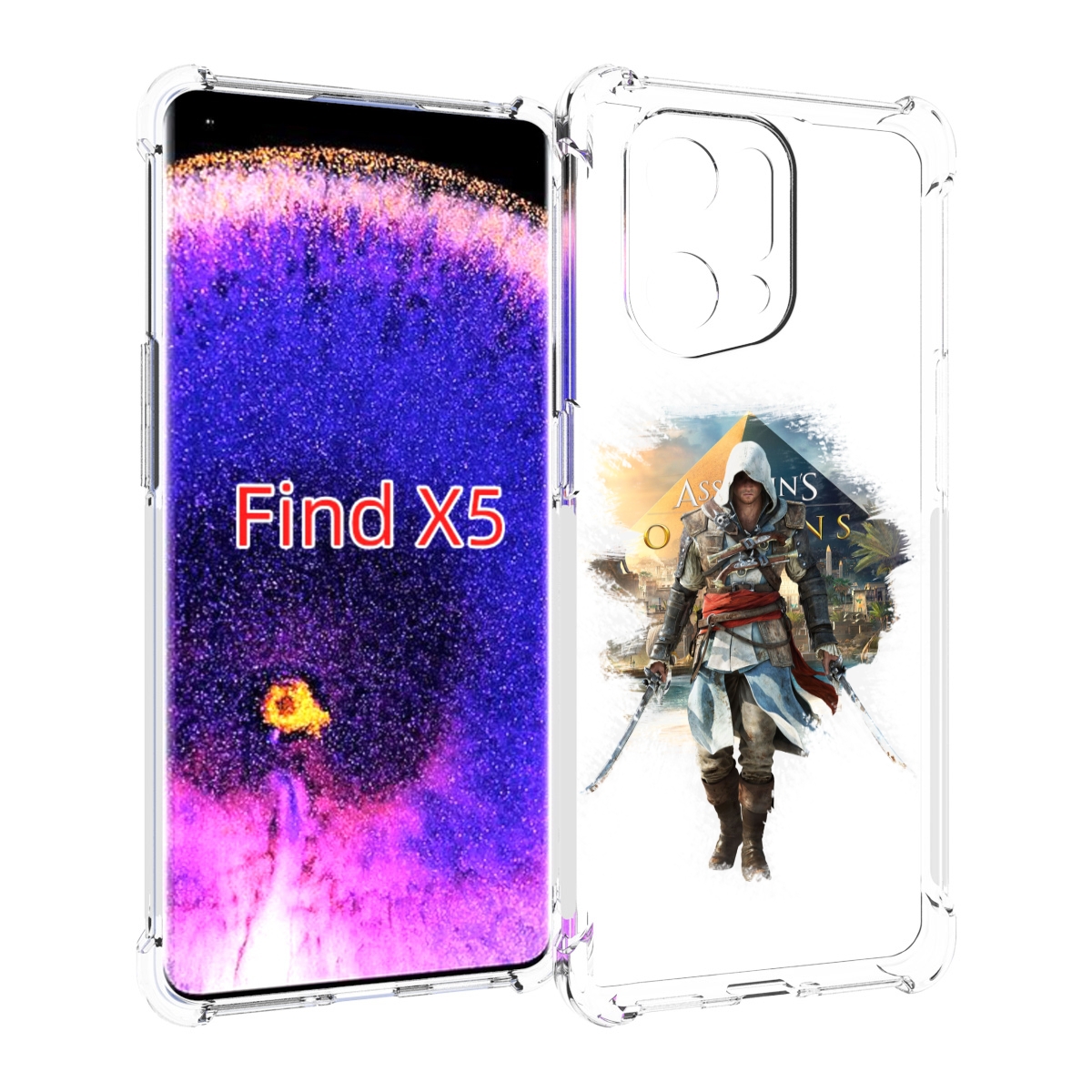

Чехол MyPads Ассасин для Oppo Find X5, Прозрачный, Tocco