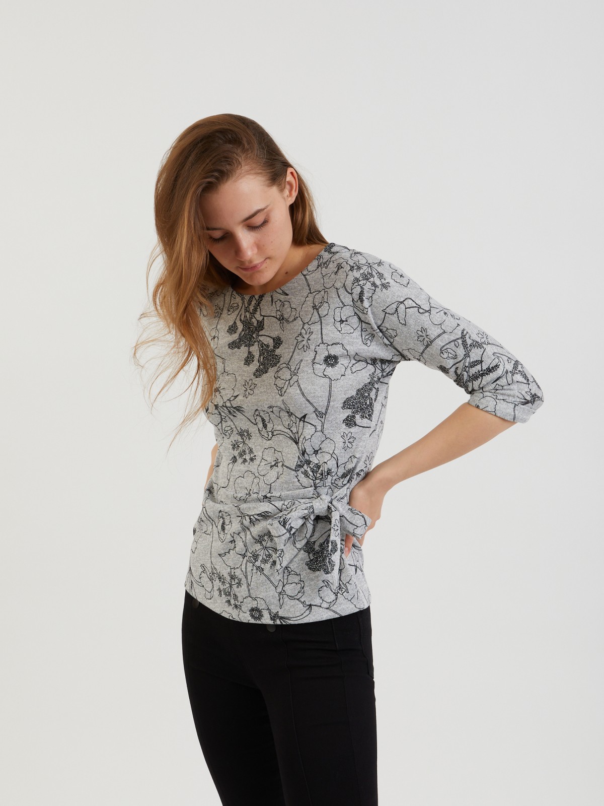 

Блуза женская Zolla z02132311316390P0 серая XL, z02132311316390P0