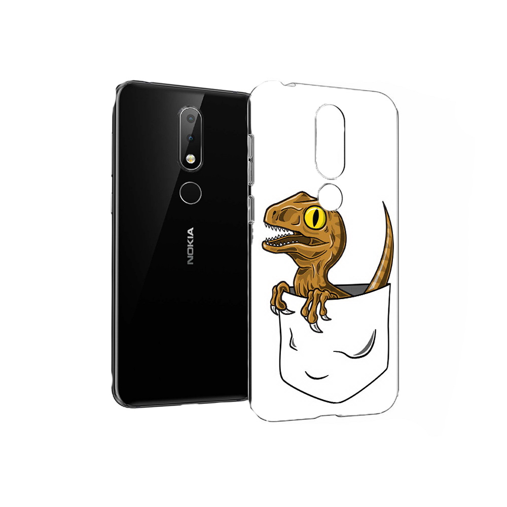 

Чехол MyPads Tocco для Nokia X6 динозавр в кармане (PT115295.99.327), Прозрачный, Tocco