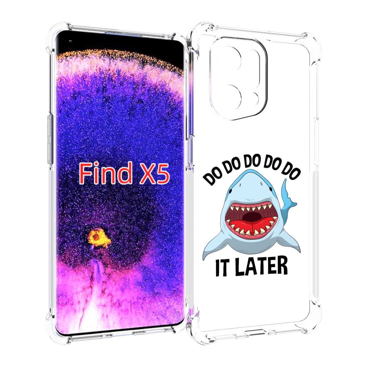 

Чехол MyPads Акула для Oppo Find X5, Прозрачный, Tocco