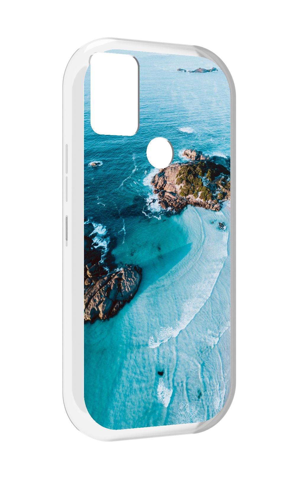 

Чехол MyPads красивый голубой залив для UMIDIGI A9, Прозрачный, Tocco