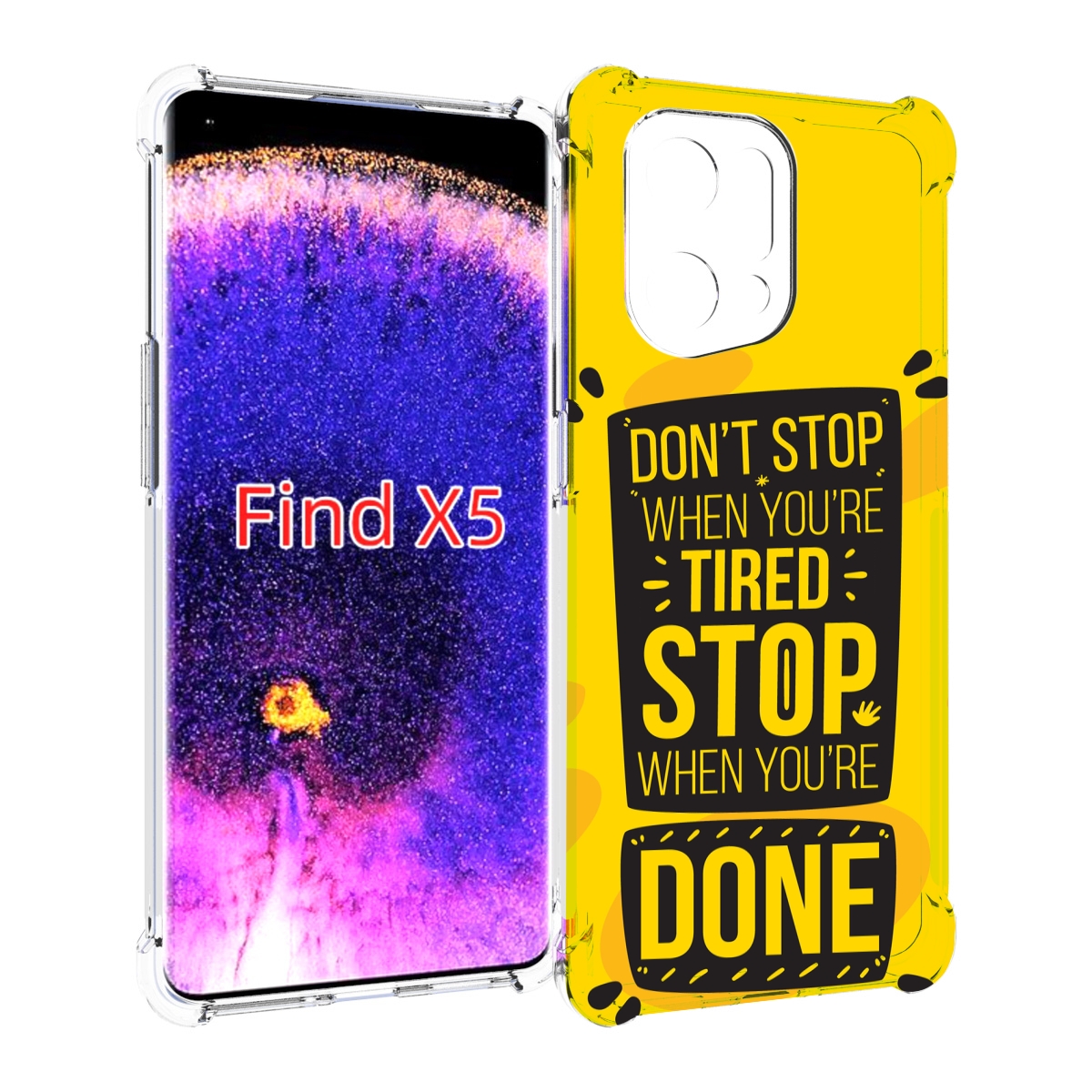 

Чехол MyPads yellow-done для Oppo Find X5, Прозрачный, Tocco