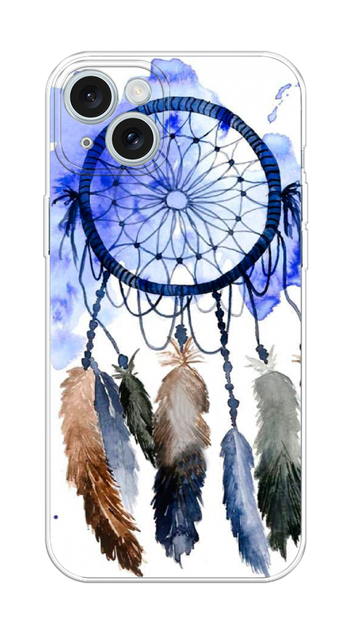

Чехол на Apple iPhone 15 Plus "Ловец снов 1", Коричневый;синий, 15650-1