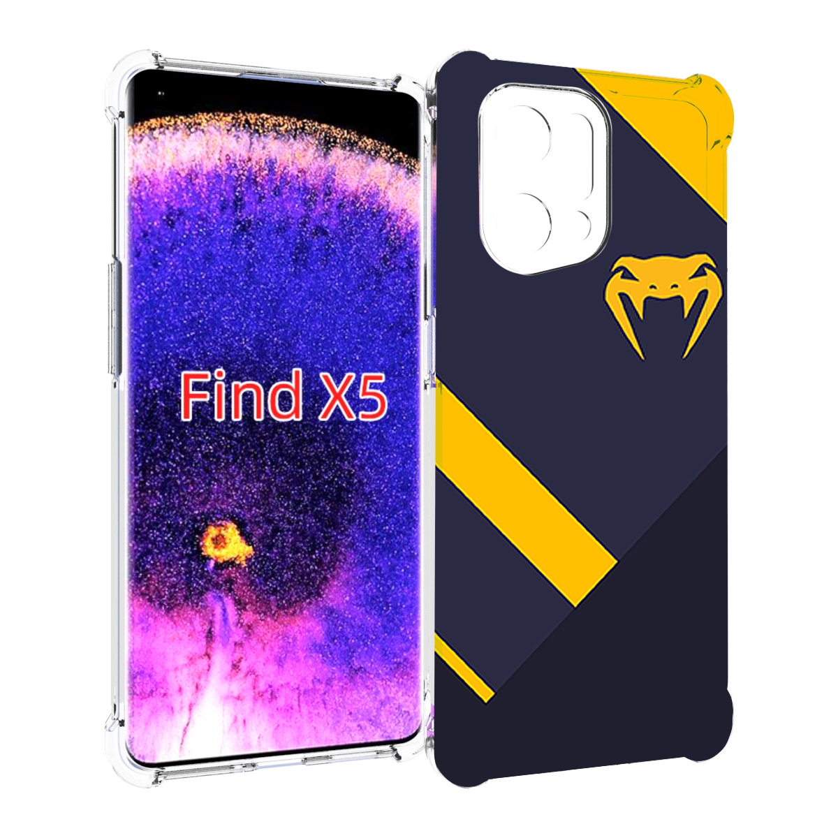 

Чехол MyPads venum мужской для Oppo Find X5, Прозрачный, Tocco