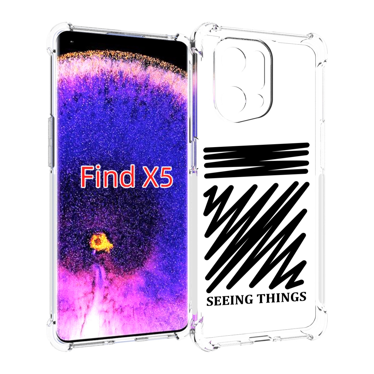 

Чехол MyPads seeing-things для Oppo Find X5, Прозрачный, Tocco