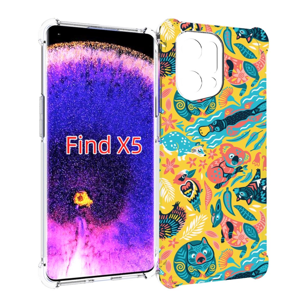 

Чехол MyPads seamless-pattern для Oppo Find X5, Прозрачный, Tocco