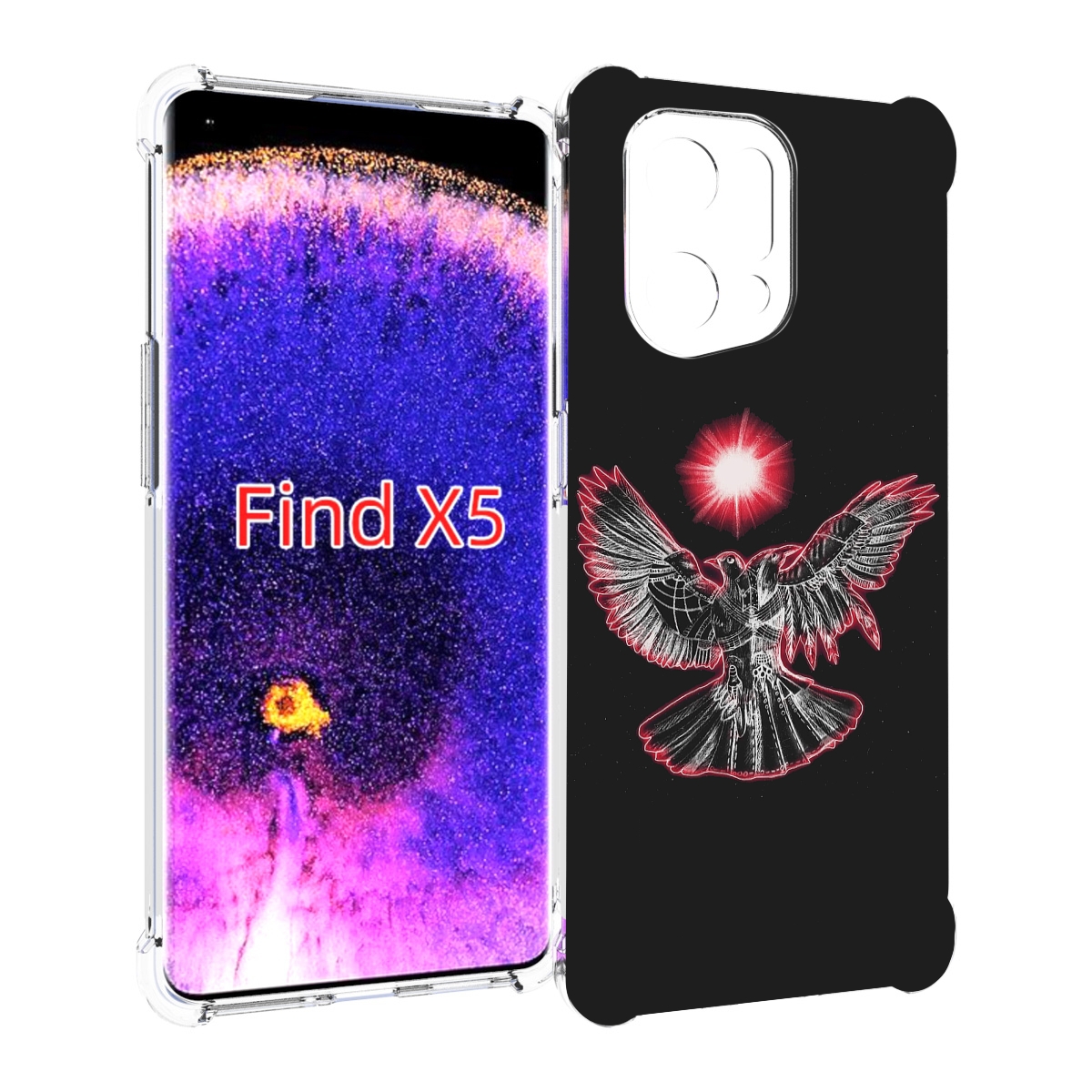 

Чехол MyPads pyrokinesis валькирия для Oppo Find X5, Прозрачный, Tocco