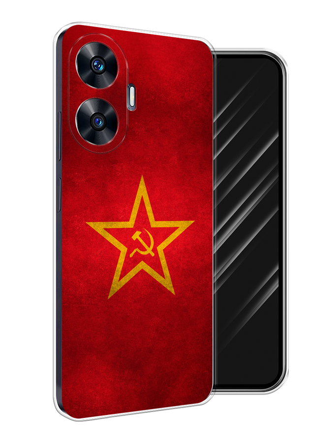 

Чехол Awog на Realme C55 "Красное знамя", Желтый;красный, 2513850-1