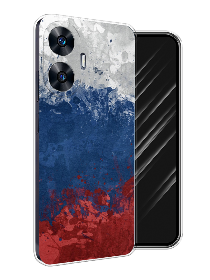 

Чехол Awog на Realme C55 "Флаг России неровный", Белый;синий;красный, 2513850-1