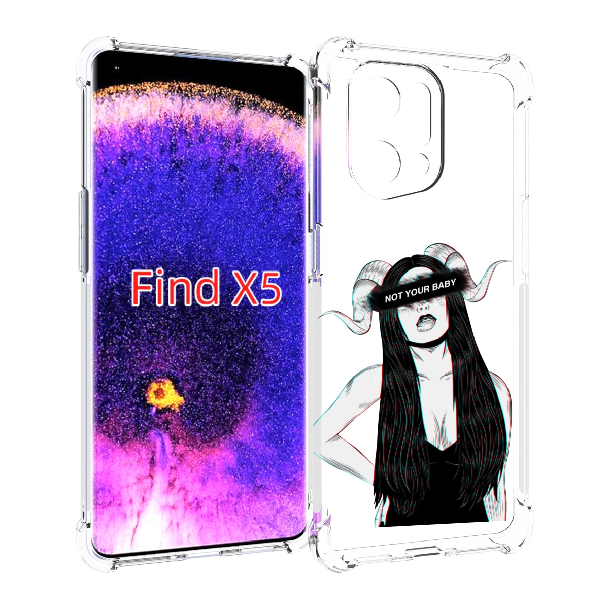

Чехол MyPads not-your для Oppo Find X5, Прозрачный, Tocco