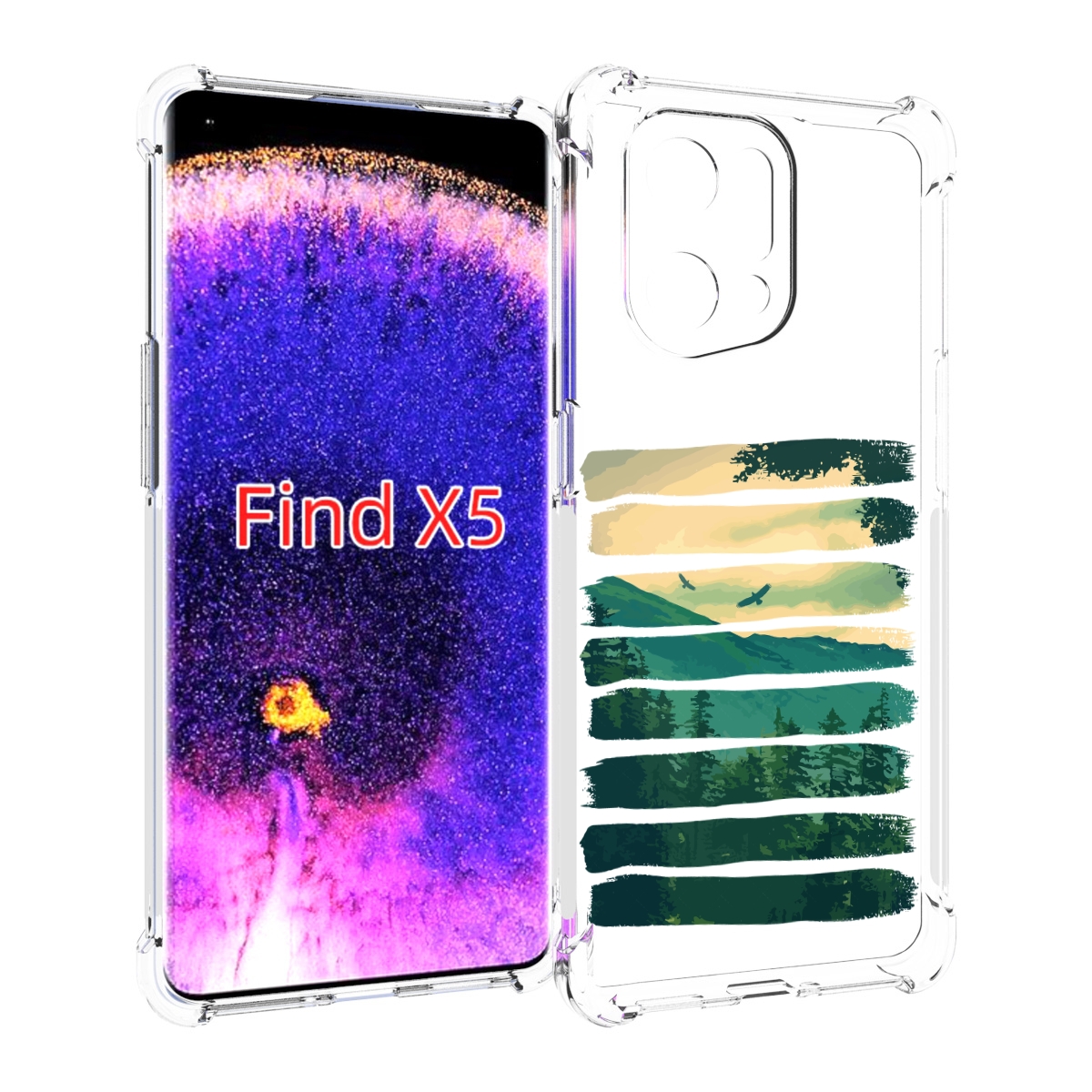 

Чехол MyPads Лесная чаща для Oppo Find X5, Прозрачный, Tocco
