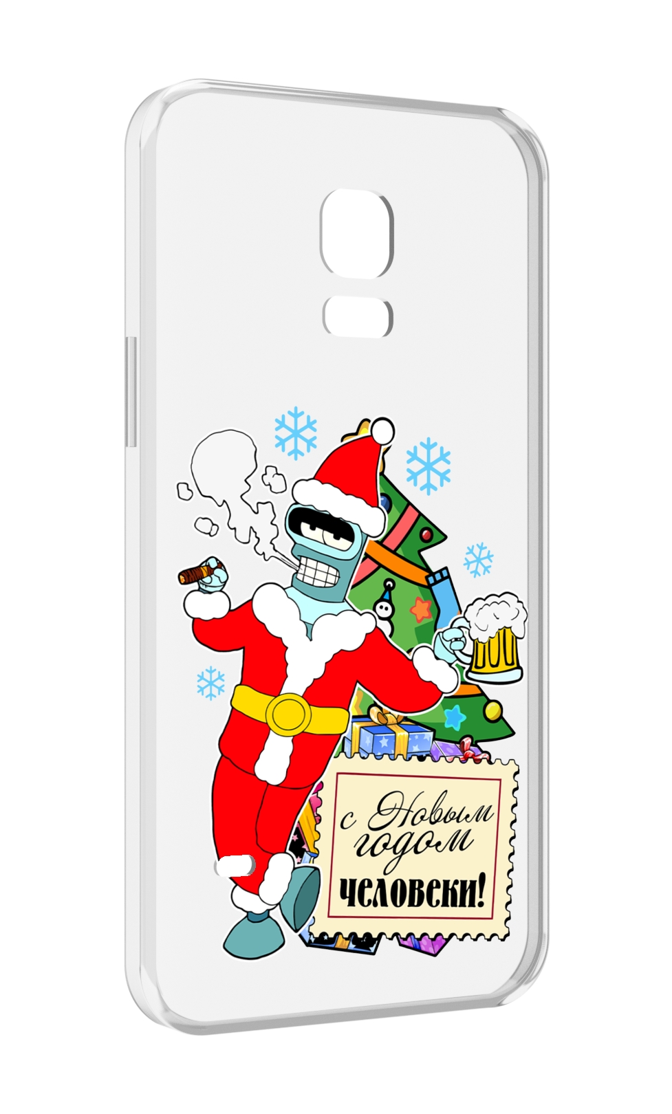 

Чехол MyPads С новым годом человеки для Samsung Galaxy S5 mini, Прозрачный, Tocco