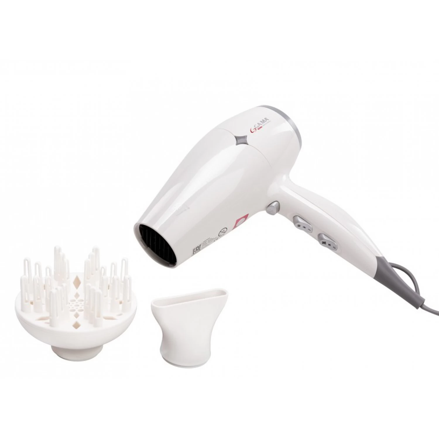 

Фен GA.MA Diamond Ceramic Ion 3D Therapy 2300 Вт белый, Diamond Ceramic Ion 3D Therapy