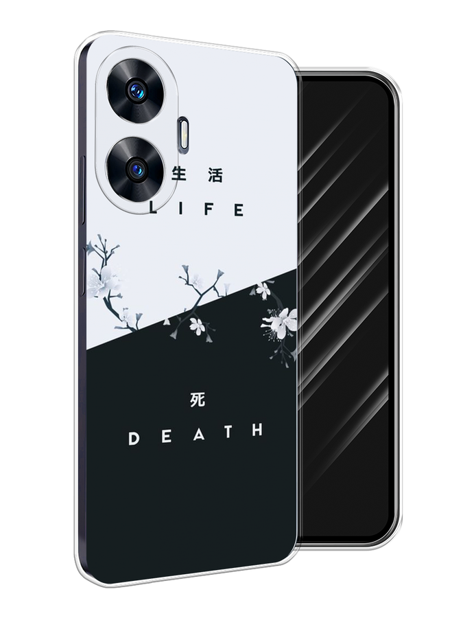 

Чехол Awog на Realme C55 "Life and death", Черный;серый, 2513850-1