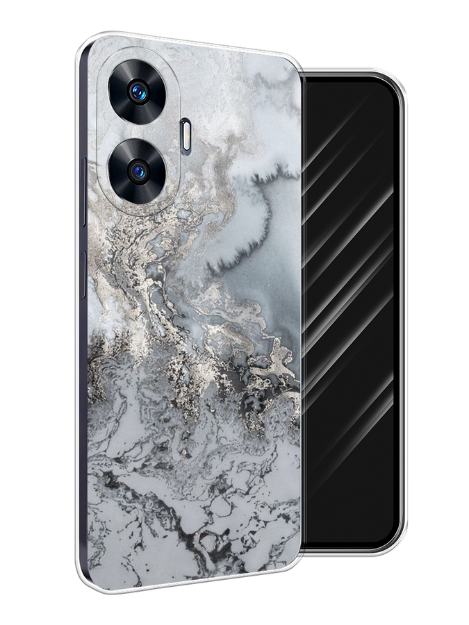 

Чехол Awog на Realme C55 "Морозная лавина серая", Серый;серебристый, 2513850-1