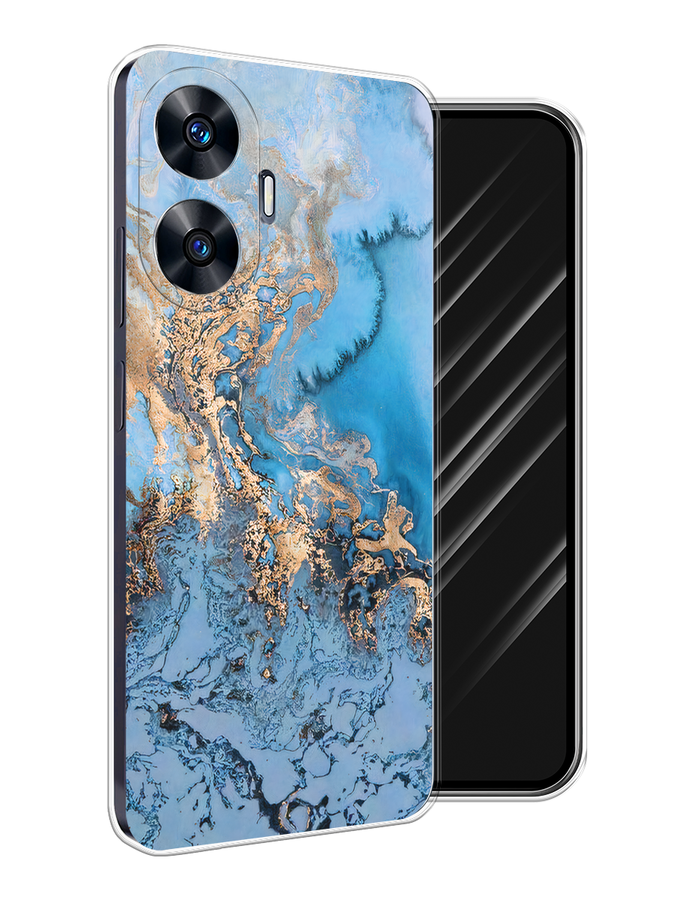 

Чехол Awog на Realme C55 "Морозная лавина синяя", Серебристый, 2513850-1