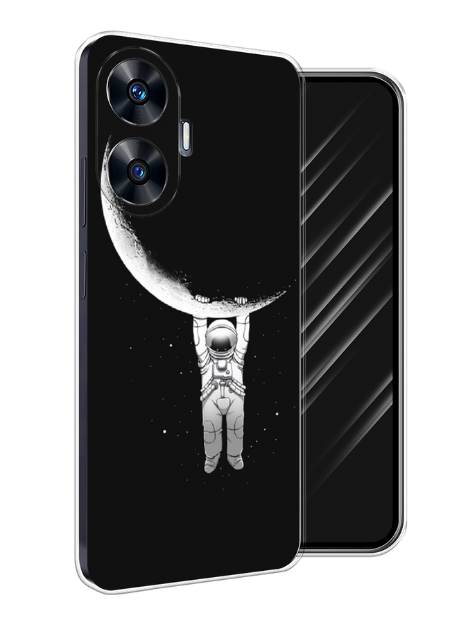 

Чехол Awog на Realme C55 "Космонавт", Белый;черный, 2513850-1
