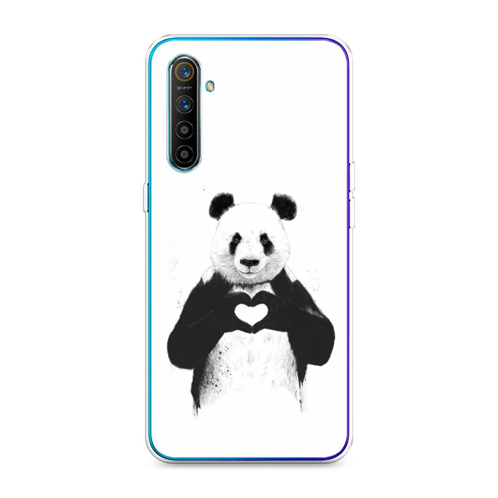 

Чехол Awog на Realme XT "Панда love", Разноцветный, 251450-10