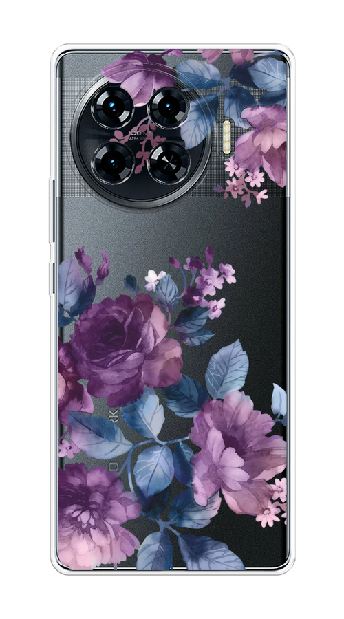 

Чехол на Tecno Spark 20 Pro Plus "Purple Blossoms", Синий;фиолетовый, 305050-1