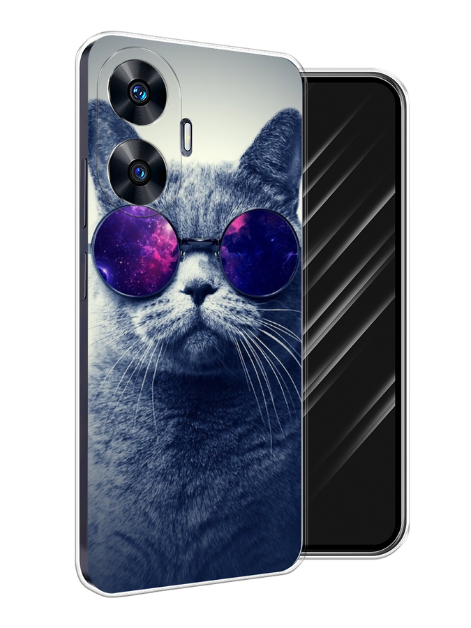 

Чехол Awog на Realme C55 "Космический кот", Бордовый, 2513850-1