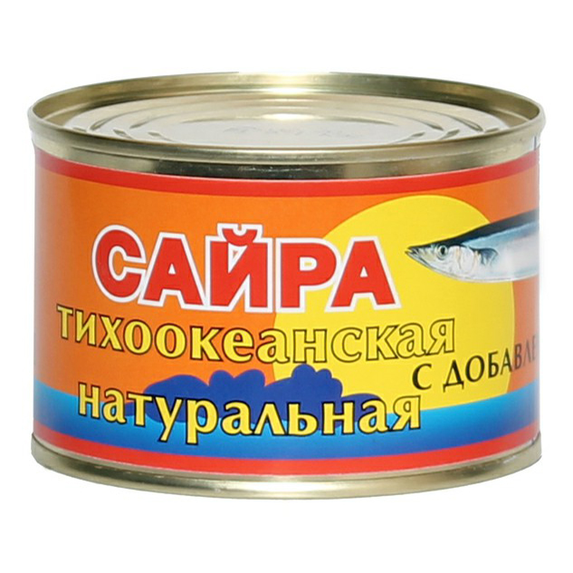 

Сайра тихоокеанская натуральная с добавлением масла 250 г
