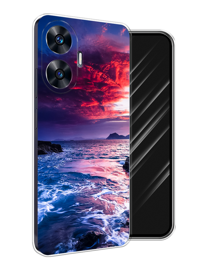 

Чехол Awog на Realme C55 "Волны 1", Розовый;синий, 2513850-1