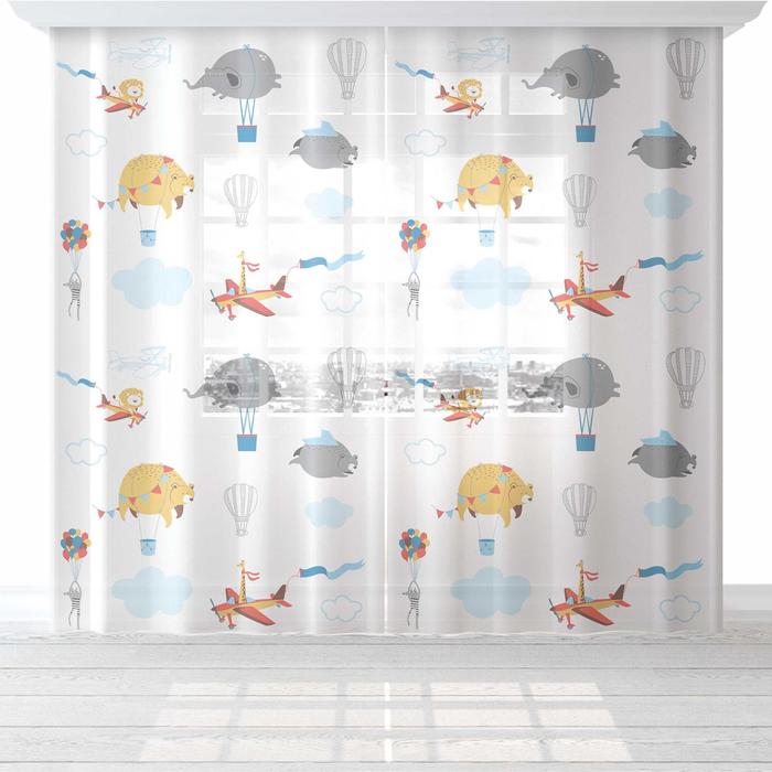 

Комплект тюлей "Этель" Авиатор, 145*260 см-2 шт, 100% п/э, Авиатор KIDS