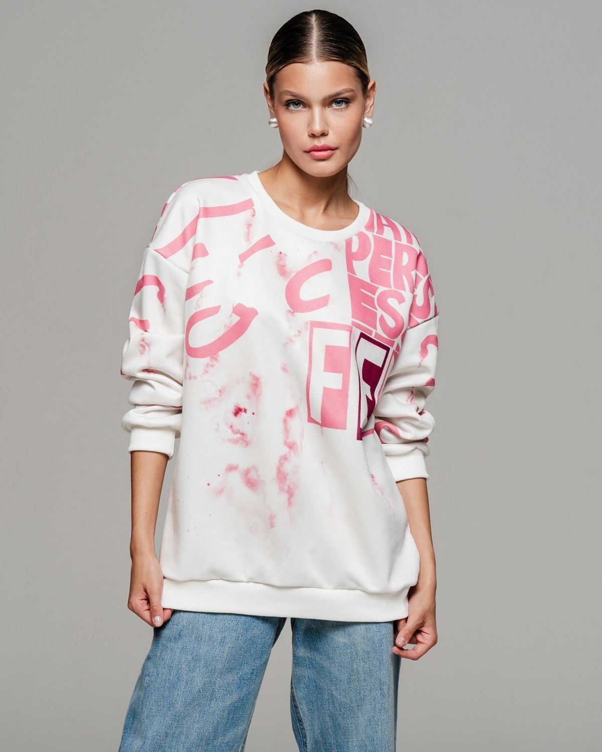 

Свитшот женский SAHAR Art lab OSNK белый 52-54 RU, OSNK