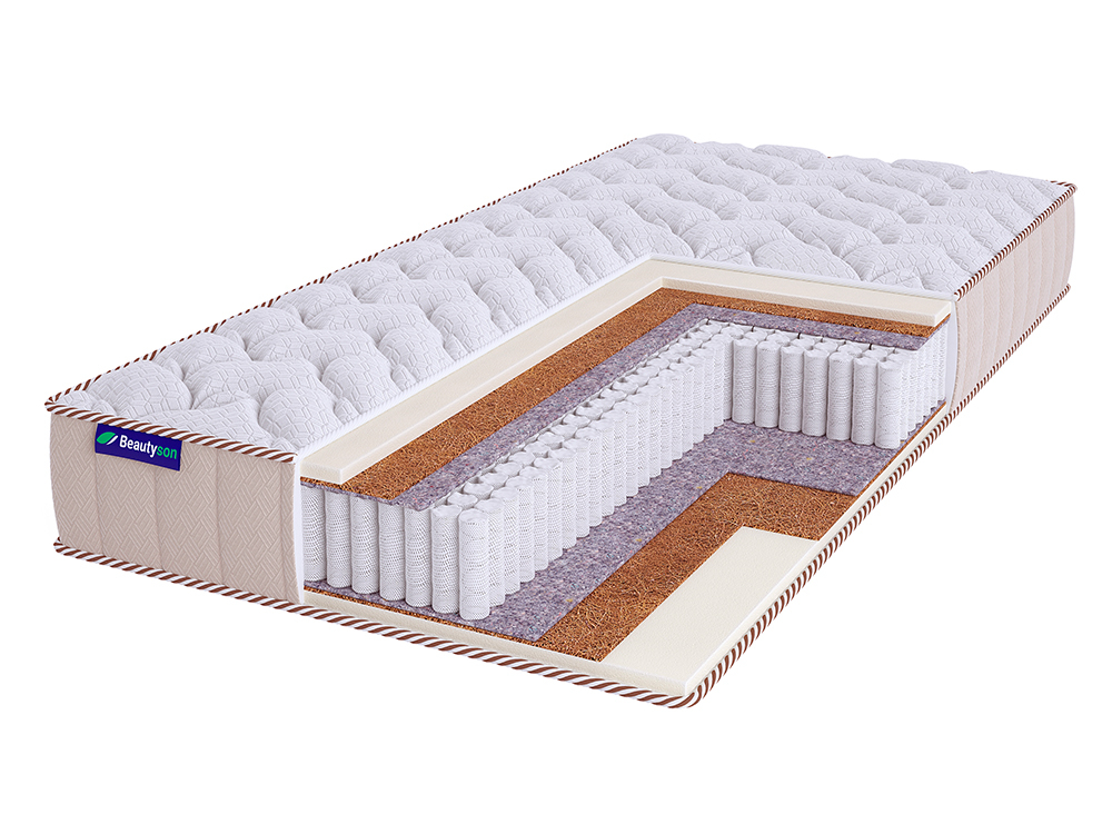 

Матрас Beautyson Roll Spring Balance S1200 Lux 180х195, Бежевый;белый;серый;серебристый, Roll Spring Balance S1200 Lux