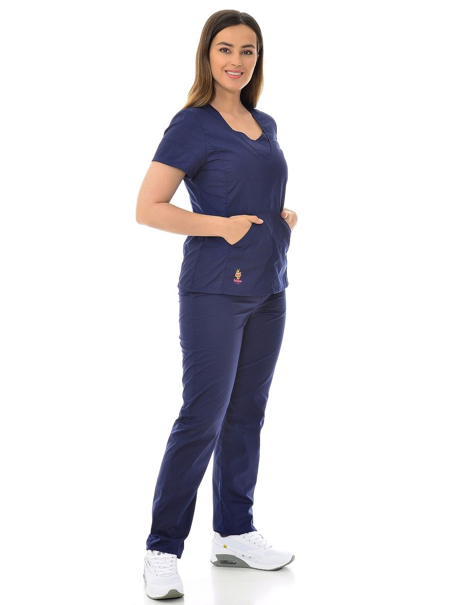 Костюм медицинский женский MedicalWear Киса 124 синий 52 RU