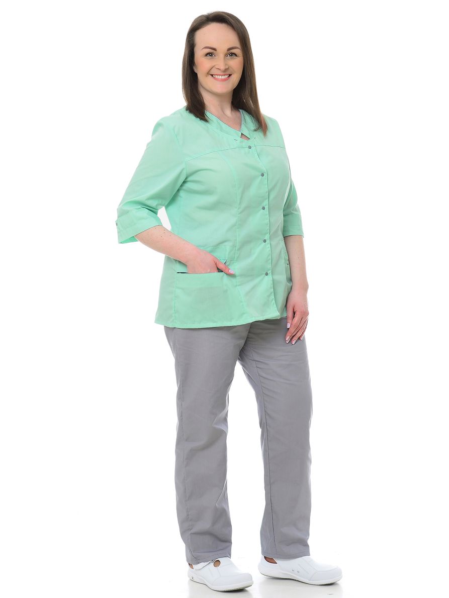 

Костюм медицинский женский MedicalWear Милора 113 зелёный 48 RU, Милора 113