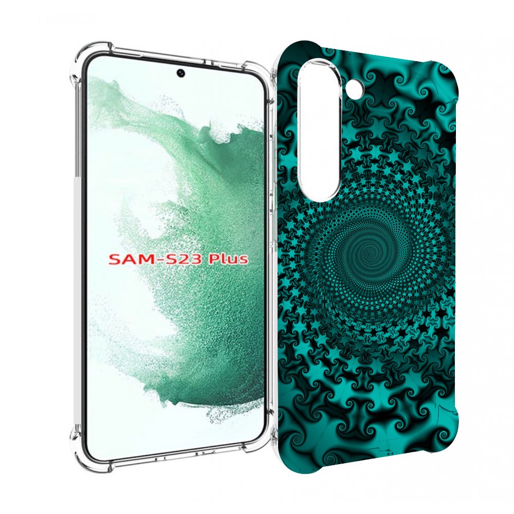 

Чехол MyPads зеленый-гипноз для Samsung Galaxy S23 Plus +, Прозрачный, Tocco