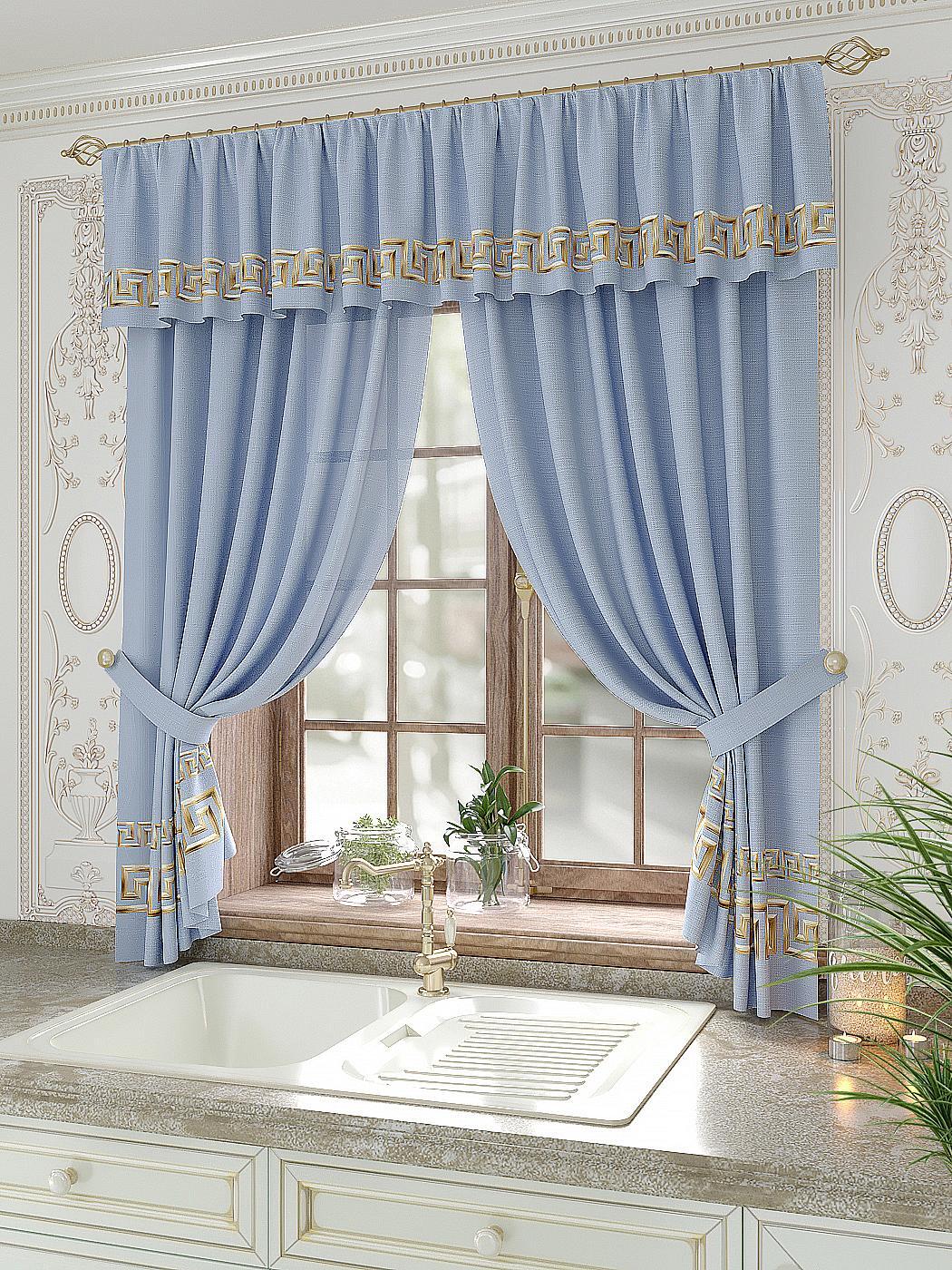 

Комплекты штор AT HOME Иновирс (голубой) высота 180 см, ширина 150 см, Бежевый, 934023