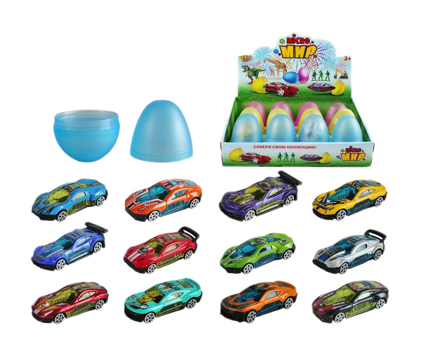 

Транспорт металлический Yako Toys M0350 в яйце, Разноцветный