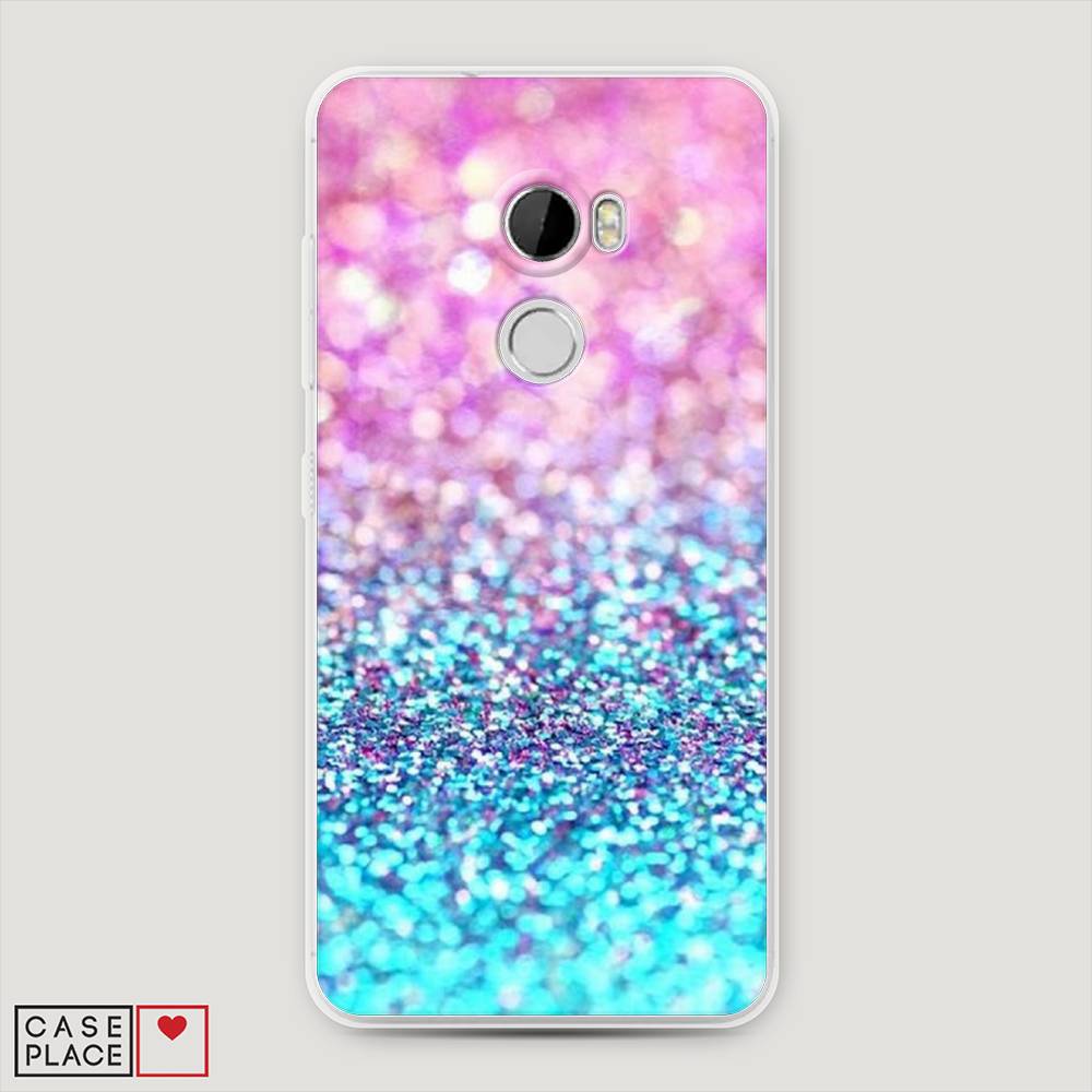

Чехол Awog "Розово-голубые глиттеры рисунок" для HTC One X10
