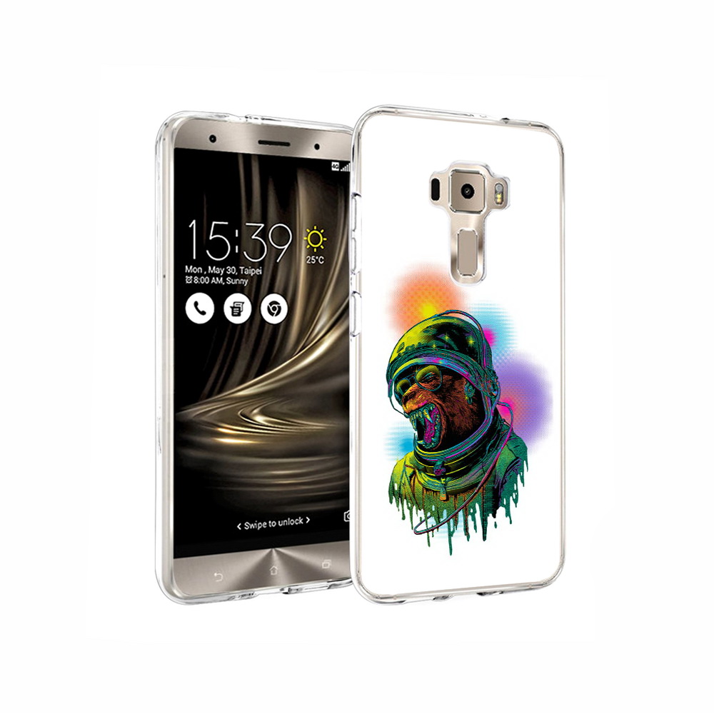 Чехол MyPads Tocco для Asus ZenFone 3 медведь космонавт