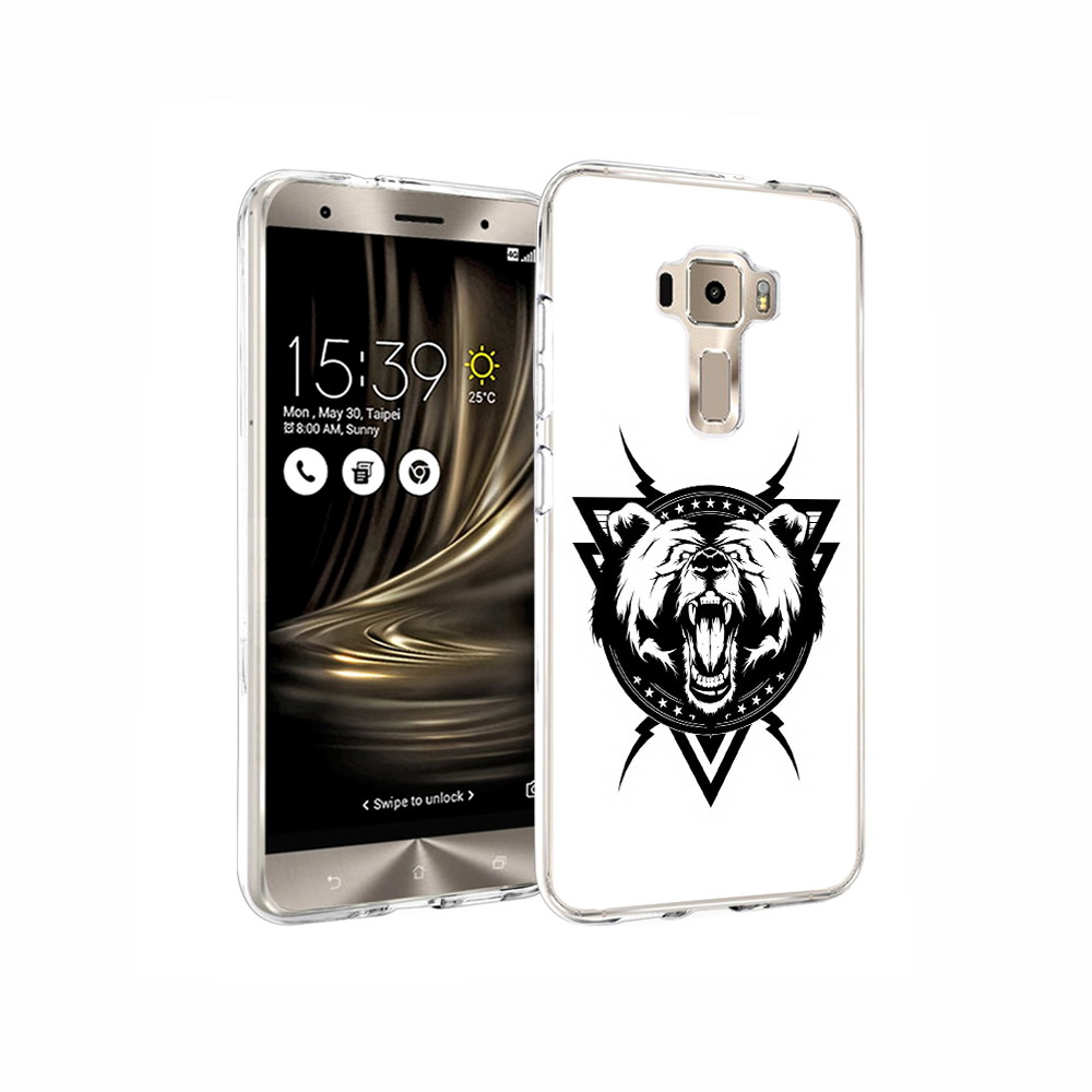 

Чехол MyPads Tocco для Asus ZenFone 3 медведь в треугольнике, Прозрачный, Tocco