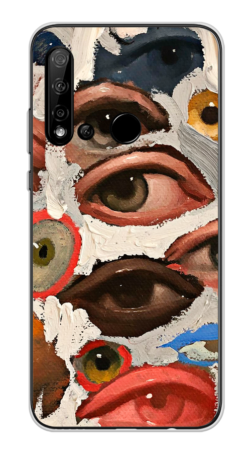 

Чехол Awog на Huawei Nova 5i "Глаза масляная живопись", Серый;бежевый;красный, 69850-7