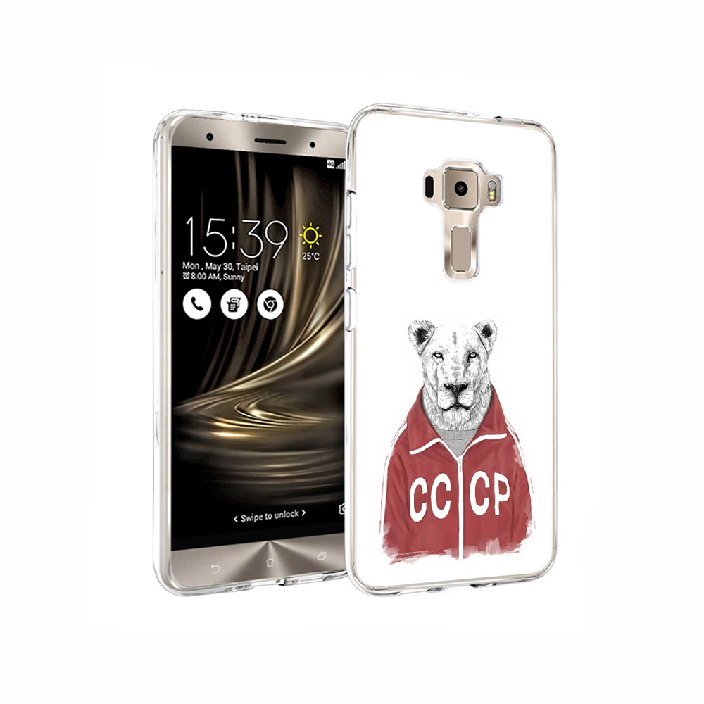 

Чехол MyPads Tocco для Asus ZenFone 3 львица ссср, Прозрачный, Tocco