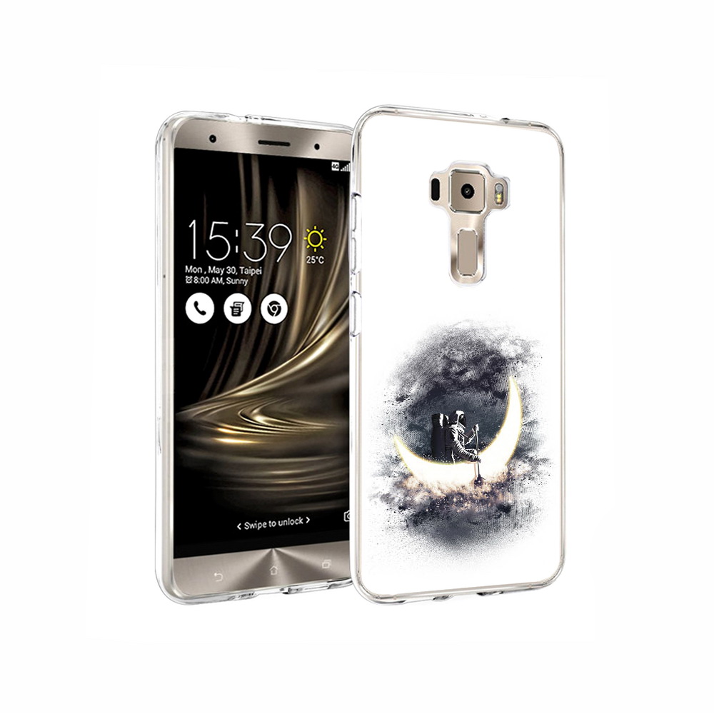 

Чехол MyPads Tocco для Asus ZenFone 3 лунный путешественник, Прозрачный, Tocco