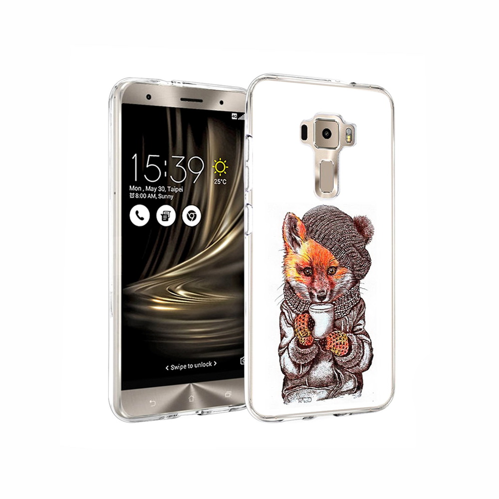 

Чехол MyPads Tocco для Asus ZenFone 3 лиса в шапке, Tocco