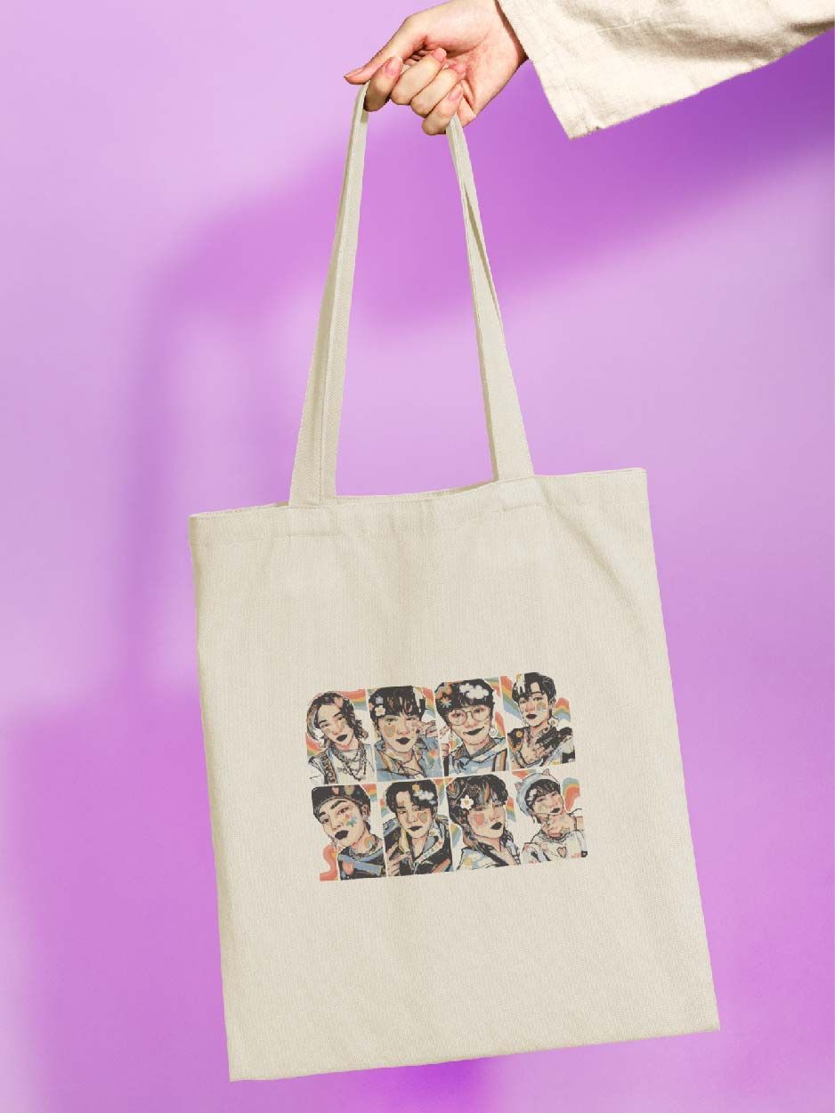 

Сумка женская jojo print shpr-162 бежевая, Бежевый, shpr-bts_Stray Kids 162