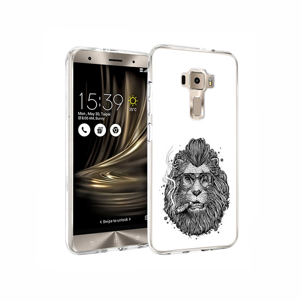 

Чехол MyPads Tocco для Asus ZenFone 3 курящий лев, Прозрачный, Tocco
